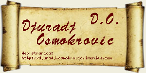 Đurađ Osmokrović vizit kartica